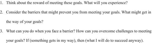 Nurse-Led Goal Setting Activities to Enhance Older Adult Health Care and Self-Advocacy
