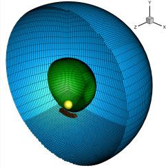 A front-tracking study of retinal detachment treatment by magnetic drop targeting