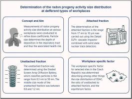 Determination of the radon progeny activity size distribution at different types of workplaces