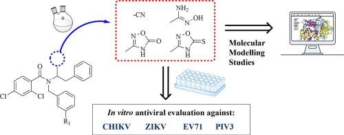 Antiviral activities of phenylalanine derivatives carrying carboxylic acid bioisosteres against chikungunya and parainfluenza virus type 3