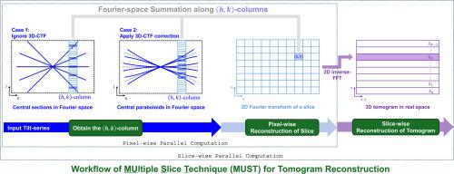 Fourier-based multiple-slice reconstruction in cryo-electron tomography