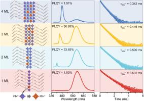 Optimizing luminescence in solution-processable 2D perovskite nanoplatelets: The role of Mn2+ doping and layer thickness