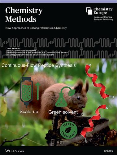 Cover Feature: Upscaled Synthesis of α- and β-Peptides in a Continuous-Flow Reactor Using Propylene Carbonate as an Eco-Friendly Solvent (Chem. Methods 8/2025)