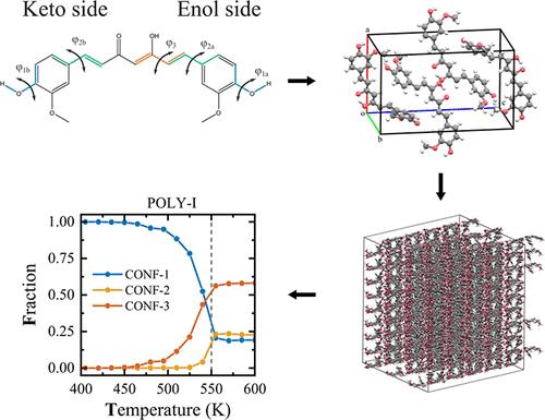 Thermal Behavior and Local Structural Organization in Curcumin Polymorphs’ Bulk Phase: A Molecular Dynamics Simulation Analysis
