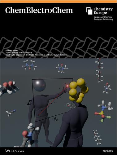 Front Cover: Electrolyte-Dependent Electrode Potentials in Lithium–Sulfur Batteries (ChemElectroChem 16/2025)