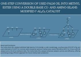One-Step conversion of used palm oil into methyl ester using a Double-Base Cu- and Amino-Silane-Modified γ-Al2O3 catalyst