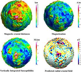 Unraveling the lithospheric magnetic field masked by the Earth’s main field by estimating the magnetization and magnetic crustal thickness using a statistical approach