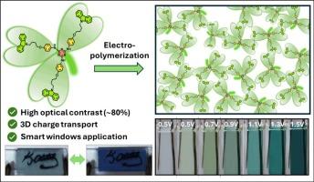 Trefoil-shaped monomer with carbazole-functionalized triazine core for high-performance multi-electrochromic polymer films and devices