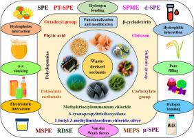 Waste-derived sorbents in analytical extraction processes: A review