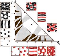 Patterns with long and short-range order in monoloyers of binary mixtures with competing interactions