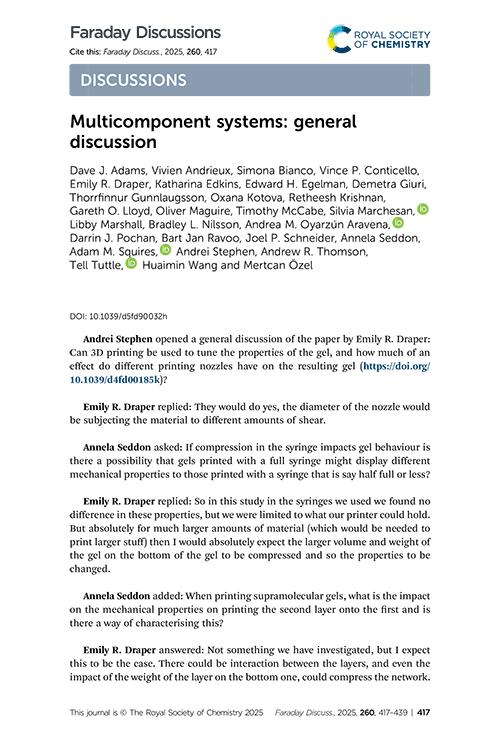 Multicomponent systems: general discussion