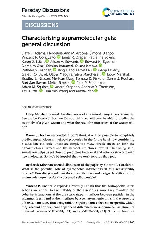 Characterising supramolecular gels: general discussion
