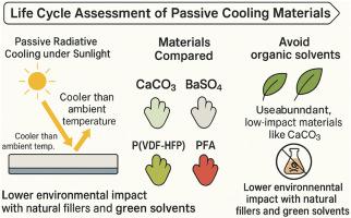 Life cycle assessment of passive radiative cooling materials