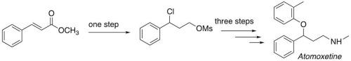 Synthesis of active pharmaceutical ingredient atomoxetine via desulfurative halogenation