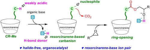 Resorcinarene bearing carbanion ion pair as organocatalyst for carbon dioxide fixation