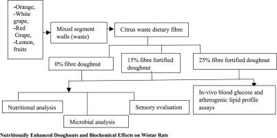 Nutritional enhancement and biochemical effects of citrus waste dietary fibre in wistar albino rats fed fortified doughnuts