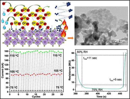 Cs4CuSb2Cl12 Nanostructured Layered Films for Humidity and Temperature Sensing Applications