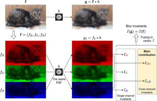 Cross-channel blur invariants of color and multispectral images