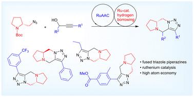 Ruthenium-catalyzed synthesis of tricyclic 1,5-fused 1,2,3-triazole piperazines