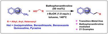 Bathophenanthroline-promoted C(sp3)–H alkylation of N-heteroarenes using alcohols: a practical approach