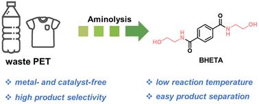 Solvent-promoted catalyst-free aminolytic upcycling of waste polyethylene terephthalate under low-temperature conditions