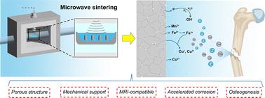 Microwave sintered multifunctional Fe–30Mn–xCu biomedical alloys: microstructure, mechanical properties, MRI compatibility, biodegradation, antibacterial activity, cytocompatibility, and osteogenic differentiation