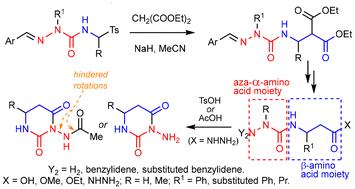 New synthesis of β-(4-semicarbazido)carboxylic acid-based peptidomimetics and 3-amino-5,6-dihydrouracils via an amidoalkylation protocol