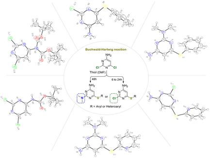 Synthesis and Structure of Novel Pyrimidine-Thioethers: Structural Effects on Reactivity along with an Unpredicted Dimethylamination Reaction