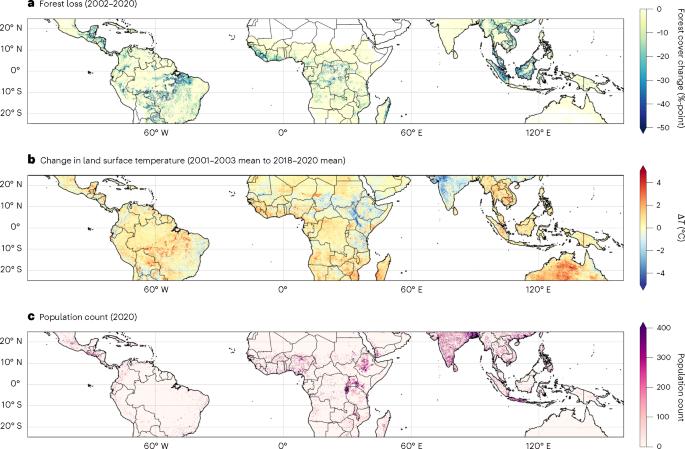 Tropical deforestation is associated with considerable heat-related mortality