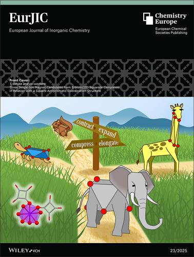 Front Cover: Three Single-Ion Magnet Candidates from Erbium(III) Squarate Complexes in Relation with a Square-Antiprismatic Coordination Structure (Eur. J. Inorg. Chem. 23/2025)