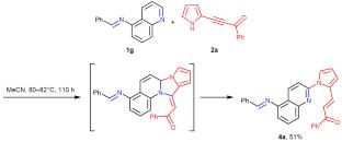 (3+2)-Cycloaddition of Acylethynylpyrroles to Schiff Bases: Synthesis of Pyrrolo[1,2-c]imidazoles