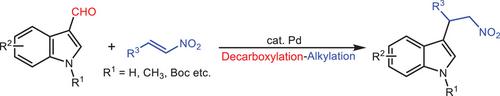 Pd(II)-Catalyzed Decarboxylation-Alkylation of 3-Formylindoles with Nitroalkenes to Access 3-(2-Nitroalkyl)indoles