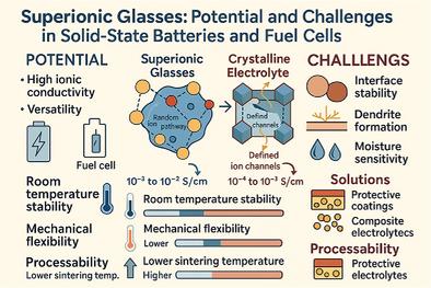 Superionic Glasses: Potential and Challenges in Solid-State Batteries and Fuel Cells