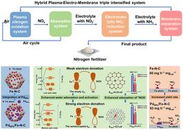 A hybrid plasma-electro-membrane triple intensified system over PdNPs/Fe–N–C for ammonium fertilizer synthesis