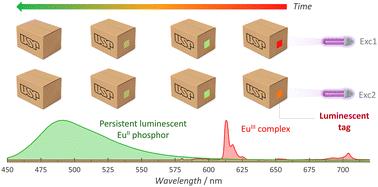 Dual spectral and temporal encoding in luminescent polymeric films using a EuIII complex and a persistent phosphor for anti-counterfeiting applications