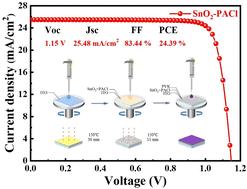In situ passivation of the buried interface in perovskite solar cells using a SnO2–PACl composite electron transport layer