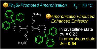 Triphenylsilyl-promoted amorphization and its induced enhanced emission in ultraviolet-emissive terphenyls