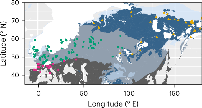 Major excursions in sulfur isotopes linked to permafrost change in Eurasia during the last 50,000 years