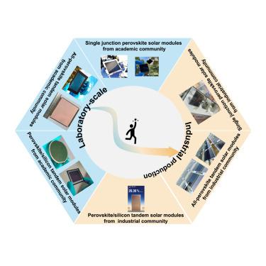 Perovskite solar modules with high efficiency exceeding 20%: From laboratory to industrial community