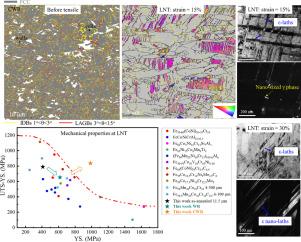 The controlled incident dislocation boundaries and cell arrangements promoted multi-variant transformation and enhanced strain-hardening in a metastable ferrous medium entropy alloy