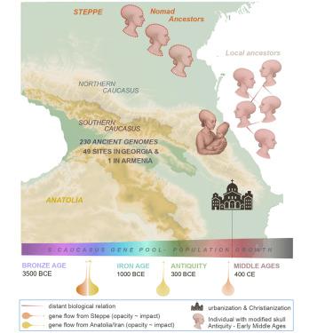 The genetic history of the Southern Caucasus from the Bronze Age to the Early Middle Ages: 5,000 years of genetic continuity despite high mobility