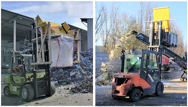 Influence of material-material interactions and wear on coarse waste shredders.