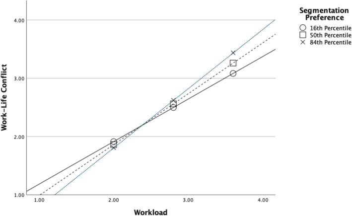 Workload, Work-Life Conflict, and Stress Amongst Mental Health Professionals: The Moderating Role of Segmentation Preference.