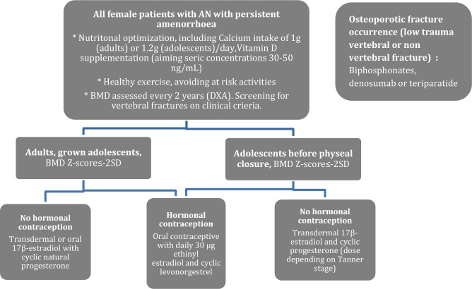 Medication for bone loss in female patients with anorexia nervosa: a systematic review and management algorithm.