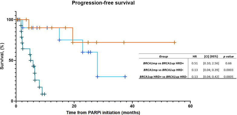 BRCA1 promoter methylation predicts PARPi response in ovarian cancer: insights from the KOMET study.