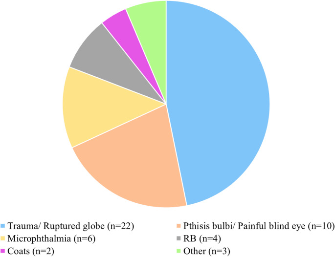 Indications for Pediatric Enucleations of Non-Retinoblastoma Globes in Saudi Arabia with Clinical and Radiological Correlation To Final Histopathological Diagnosis.