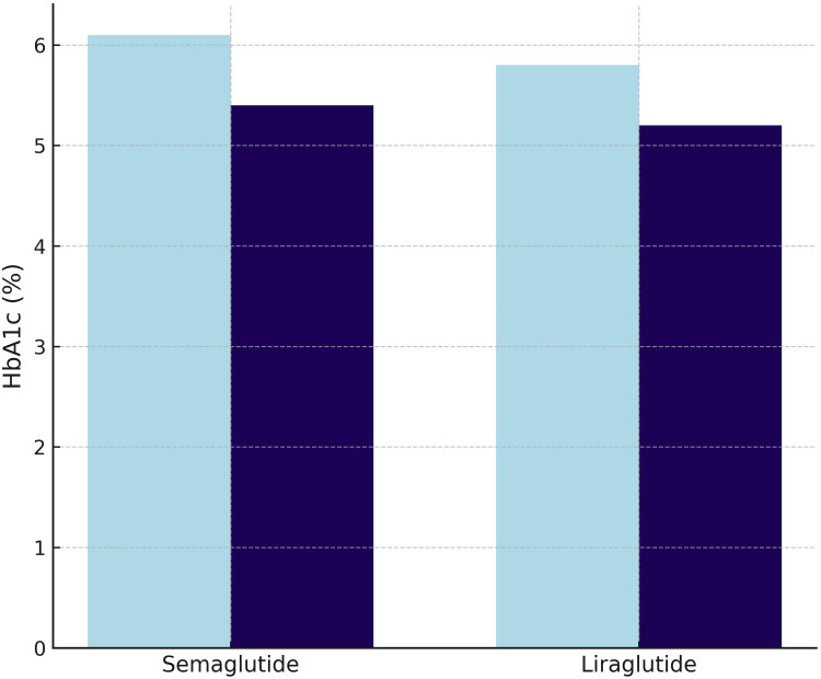 Relative Effectiveness and Safety of the GLP-1 (Glucagon-Like Peptide 1) Receptor Agonists, Semaglutide and Liraglutide in the Treatment of Obese Type 2 Diabetics: A Prospective Observational Cohort Study in Poland.