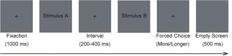 Symmetrical and asymmetrical distortions in time and numerosity perception induced by chunked stimuli.