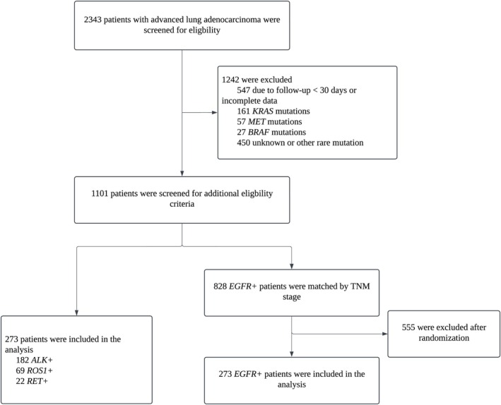 The Association Between Thromboembolic Events and ALK, ROS1, RET Rearrangements or EGFR Mutations in Patients With Advanced Lung Adenocarcinoma: A Retrospective Cohort Study.