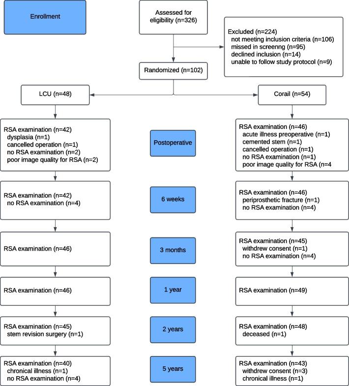 Early migration patterns of calcium phosphate versus hydroxyapatite-coated stem in uncemented total hip arthroplasty: a prospective randomized clinical trial using radiostereometric analysis.